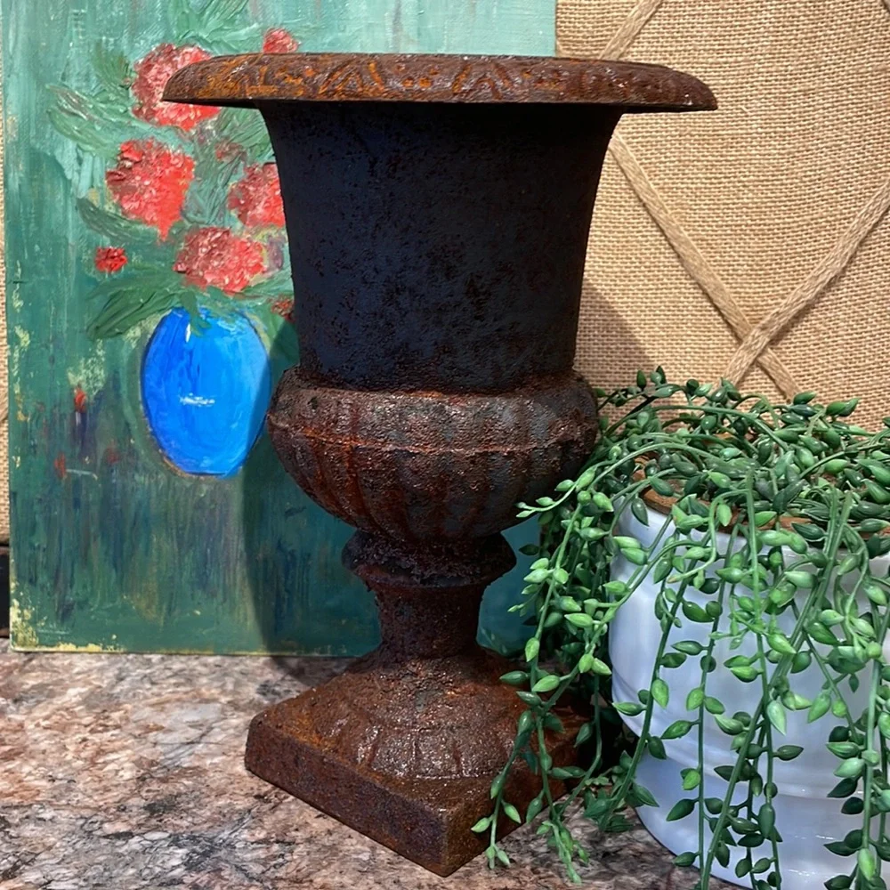 Vintage cast iron planter